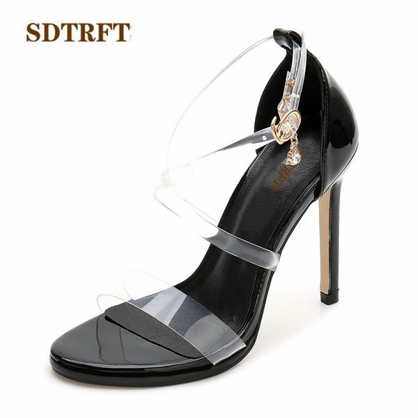 fashion narrow band stilettos crossdresser sandals 11cm thin heels transparent shoes woman buckle pumps us4-12 13 14 15, Black
fashion narrow band stilettos crossdresser sandals 11cm thin heels transparent shoes woman buckle pumps us4-12 13 14 15, Black