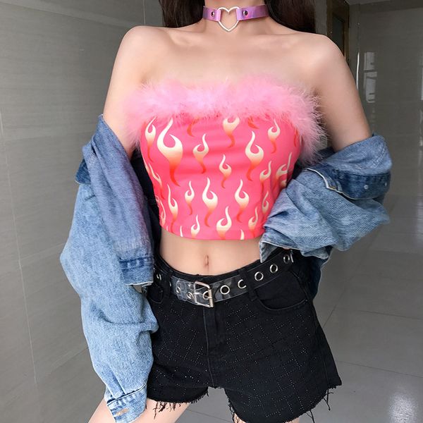 cropped patchwork tube flame printed strapless bandeau summer streetwear bra crop women ls01, White
cropped patchwork tube flame printed strapless bandeau summer streetwear bra crop women ls01, White