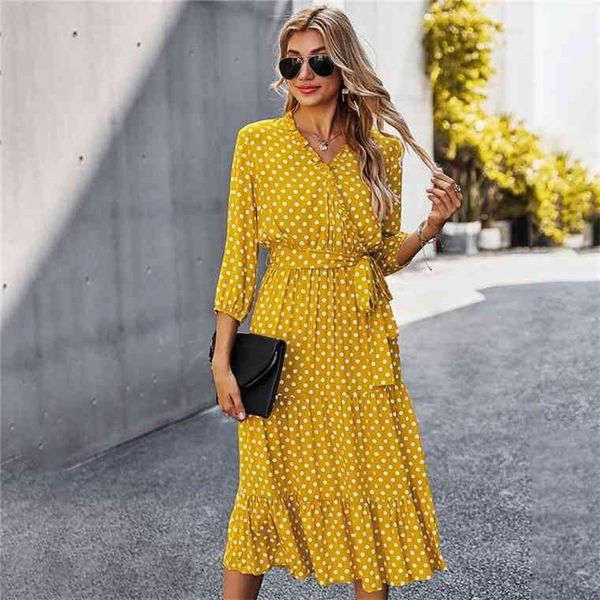 autumn winter dot bandage casual ruffles v neck high waist slim print long dress for women 2021 new fashion, Black;gray
autumn winter dot bandage casual ruffles v neck high waist slim print long dress for women 2021 new fashion, Black;gray