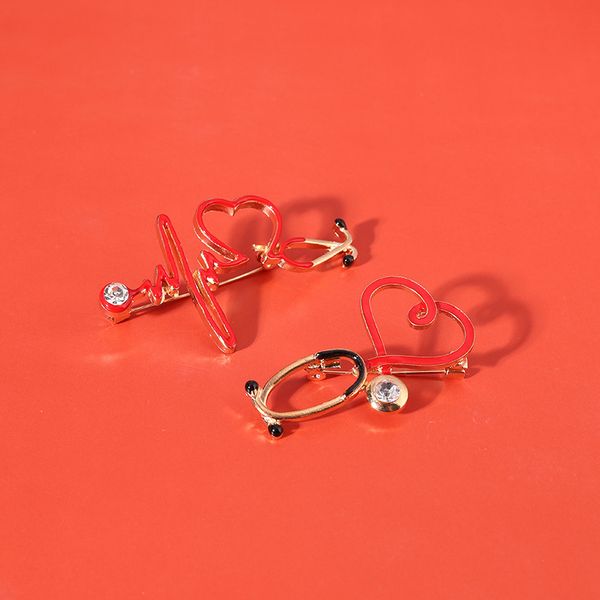 european electrocardiogram crystal brooches cartoon stethoscope alloy paint pins cowboy collar knapsack doctor nurse badge jewelry accessori, Gray
european electrocardiogram crystal brooches cartoon stethoscope alloy paint pins cowboy collar knapsack doctor nurse badge jewelry accessori, Gray