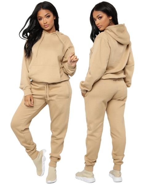 women's two piece pants autumn and winter hoodies sets leisure solid color hooded plush tracksuits women, White
women's two piece pants autumn and winter hoodies sets leisure solid color hooded plush tracksuits women, White