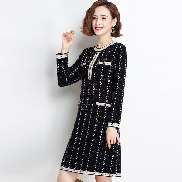 casual dresses women's aristocratic temperament of fund 2021 autumn winters is mother cardigan sweater long-sleeved dress, Black;gray
casual dresses women's aristocratic temperament of fund 2021 autumn winters is mother cardigan sweater long-sleeved dress, Black;gray