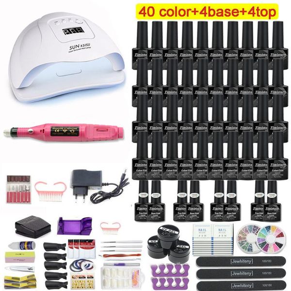 nail set uv led lamp dryer with 40/30/20/10 pcs gel polish kit electric drill tools soak off manicure art kits
nail set uv led lamp dryer with 40/30/20/10 pcs gel polish kit electric drill tools soak off manicure art kits