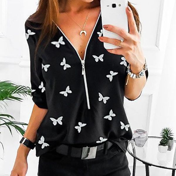summer women blouse 5xl plus size chemise femme v-neck roll up sleeve zipper tunic casual loose shirt women's blouses & shirts, White
summer women blouse 5xl plus size chemise femme v-neck roll up sleeve zipper tunic casual loose shirt women's blouses & shirts, White