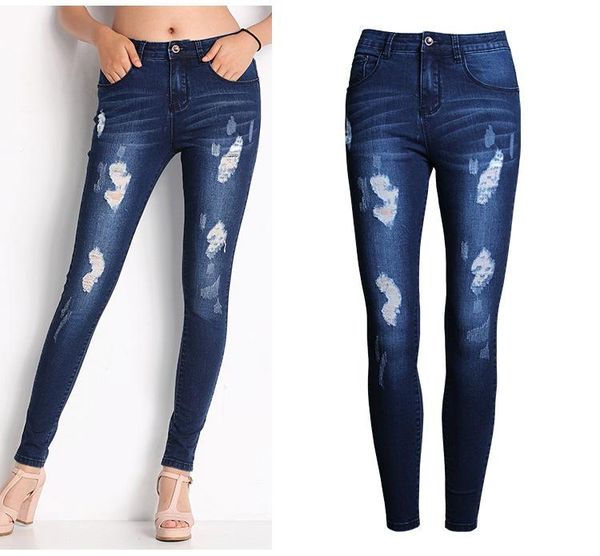 hole jeans woman distressed true denim skinny jean pencil pants trousers ripped for women 031 women's, Blue
hole jeans woman distressed true denim skinny jean pencil pants trousers ripped for women 031 women's, Blue