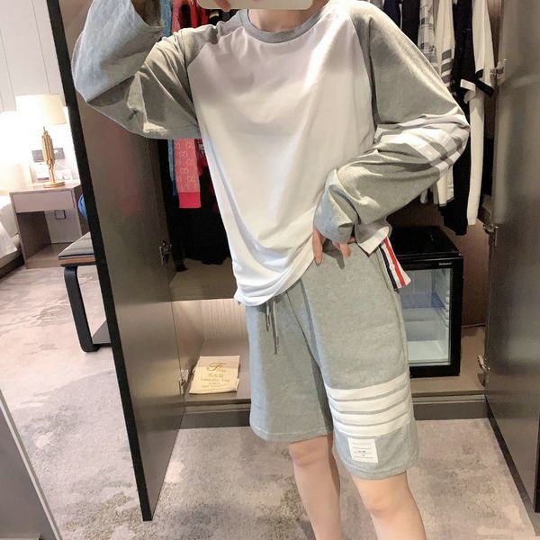 2020 new korean lazy style loose medium length casual sweatpants + long sleeved t-shirt two piece set for women, White
2020 new korean lazy style loose medium length casual sweatpants + long sleeved t-shirt two piece set for women, White