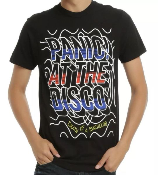 panic at the disco death of a bachelor ripples logo t-shirt new official, White;black
panic at the disco death of a bachelor ripples logo t-shirt new official, White;black