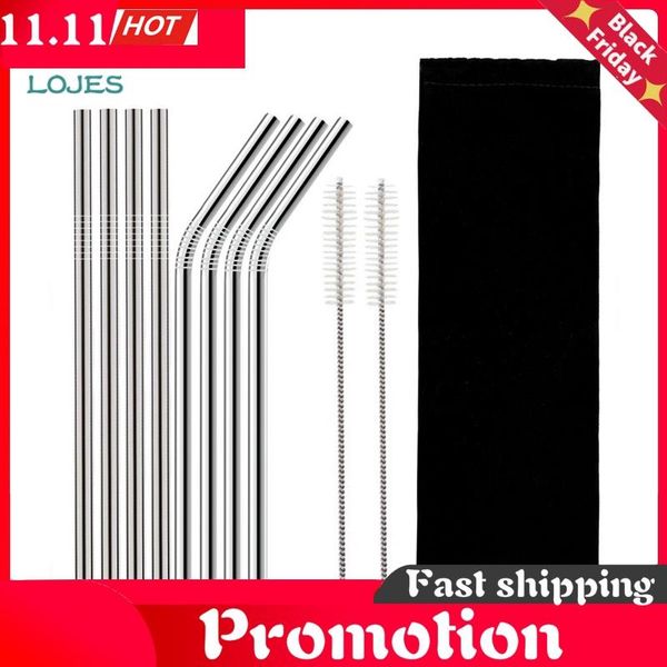 drinking straws 4/8pcs reusable straw 304 stainless steel metal with cleaner brush for mugs
drinking straws 4/8pcs reusable straw 304 stainless steel metal with cleaner brush for mugs