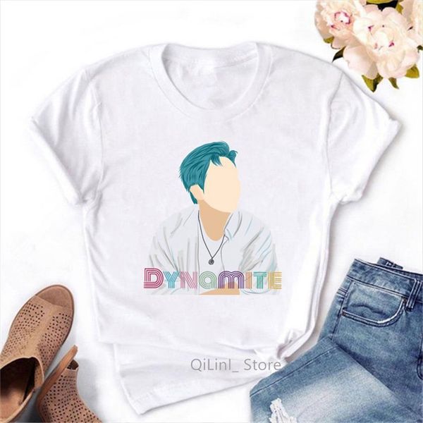 korean style clothes album women t shirt dynamite letter print vogue kpop graphic femme hip hop female, White
korean style clothes album women t shirt dynamite letter print vogue kpop graphic femme hip hop female, White