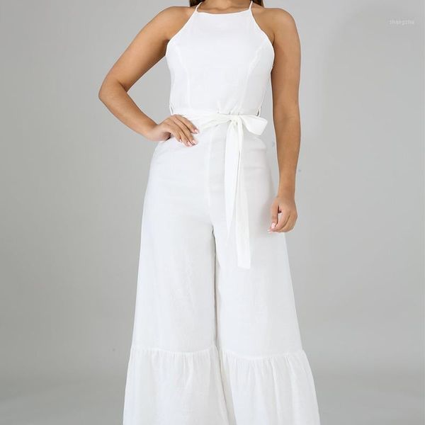 women's jumpsuits & rompers solid sleeveless wide leg halter women jumpsuit casual tied wiast one piece overalls streetwear, Black;white
women's jumpsuits & rompers solid sleeveless wide leg halter women jumpsuit casual tied wiast one piece overalls streetwear, Black;white