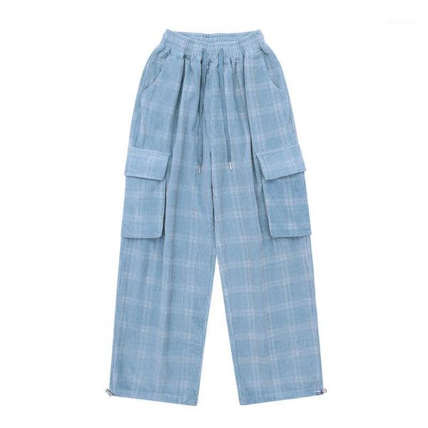 men's pants firmranch autumn/winter men/women couple corduroy plaid cargo ins bf lazy street style baggy wide-leg trousers, Black
men's pants firmranch autumn/winter men/women couple corduroy plaid cargo ins bf lazy street style baggy wide-leg trousers, Black