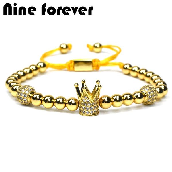 charm bracelets nine forever crown charms couple bracelet men jewelry macrame beads for women pulseira masculina feminina, Golden;silver
charm bracelets nine forever crown charms couple bracelet men jewelry macrame beads for women pulseira masculina feminina, Golden;silver