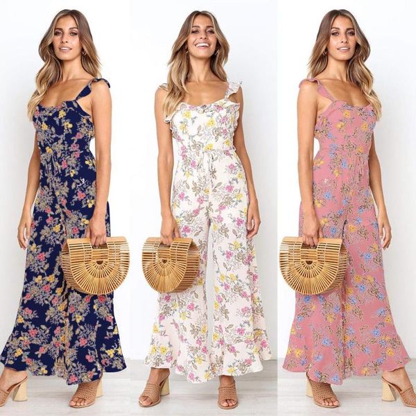 fashion flower print jumpsuit female high waist summer vacation beach skirt sleeveless ruffled trousers women's jumpsuits & rompers, Black;white
fashion flower print jumpsuit female high waist summer vacation beach skirt sleeveless ruffled trousers women's jumpsuits & rompers, Black;white