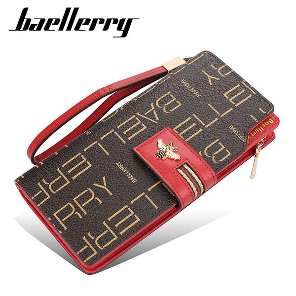 baellerry new women's long printed zipper little bee mobile phone bag horizontal zero wallet, Red;black
baellerry new women's long printed zipper little bee mobile phone bag horizontal zero wallet, Red;black