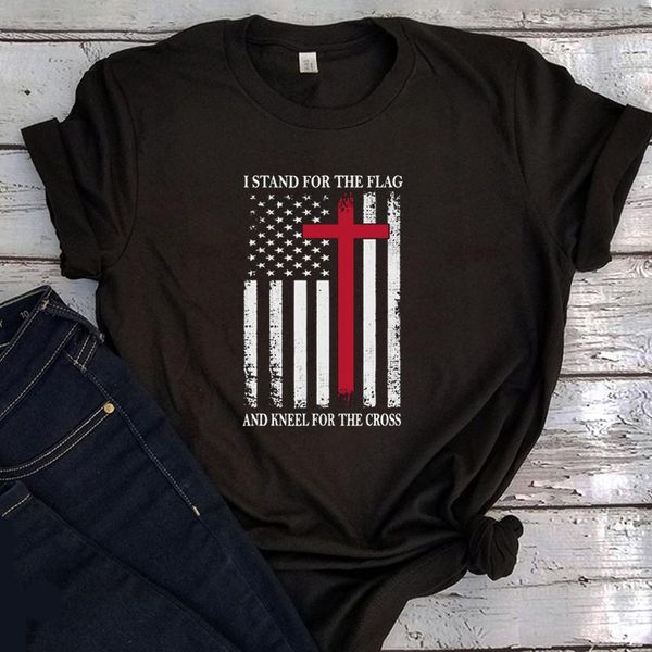 stand for the flag and kneel cross t shirts men arrival 2021 jesus american shirt gothic print men's t-shirts, White;black
stand for the flag and kneel cross t shirts men arrival 2021 jesus american shirt gothic print men's t-shirts, White;black
