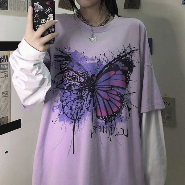 women's t-shirt purple butterfely t harajuku hip hop tshirt female casual half sleeve women clothes funny high street shirt wtub, White
women's t-shirt purple butterfely t harajuku hip hop tshirt female casual half sleeve women clothes funny high street shirt wtub, White