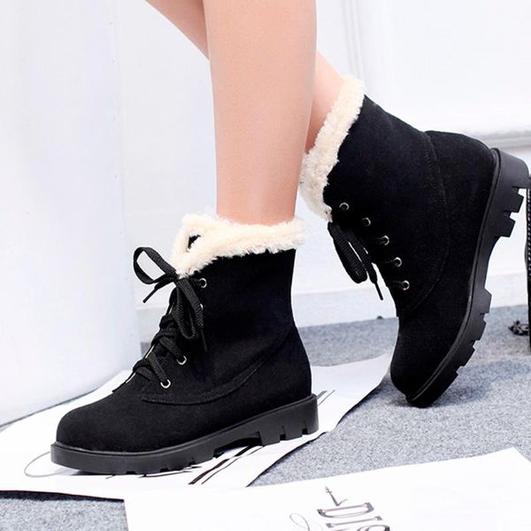 boots women winter casual warm cotton shoes booties round flat cross lace-up snow female ladies #822, Black
boots women winter casual warm cotton shoes booties round flat cross lace-up snow female ladies #822, Black