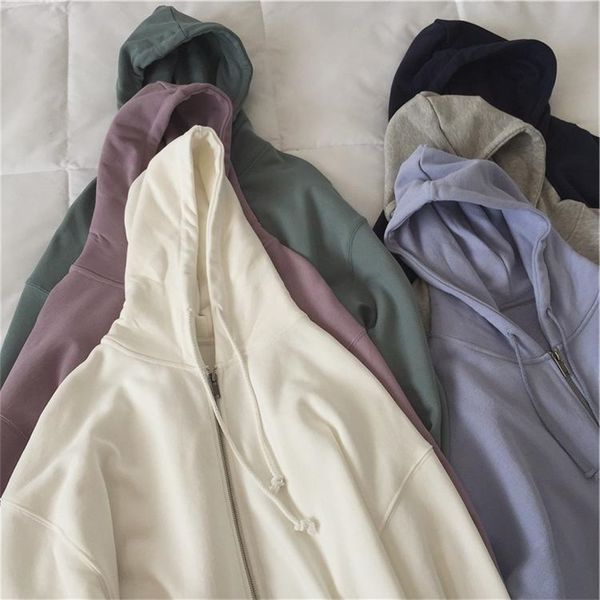 autumn winter new and short solid color hooded sweater women's loose long sleeve zipper cardigan friend's folding jacket, Black
autumn winter new and short solid color hooded sweater women's loose long sleeve zipper cardigan friend's folding jacket, Black