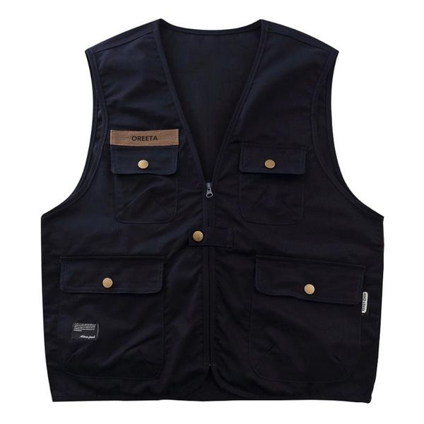 men's vests multi-pocket cargo vest mens safari style casual v-neck pograph loose functional sleeveless jacket men, Black;white
men's vests multi-pocket cargo vest mens safari style casual v-neck pograph loose functional sleeveless jacket men, Black;white