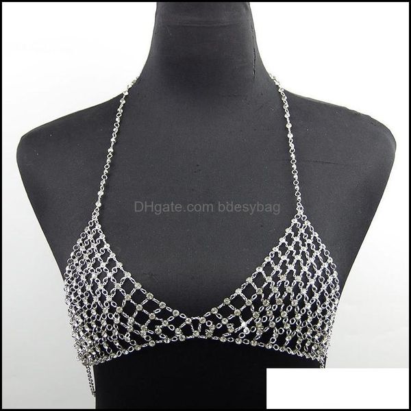belly chains jewelryluxury crystal rhinestone mesh bra bikini charm women hollow underwear body chest chain party jewelry drop delivery, Silver
belly chains jewelryluxury crystal rhinestone mesh bra bikini charm women hollow underwear body chest chain party jewelry drop delivery, Silver
