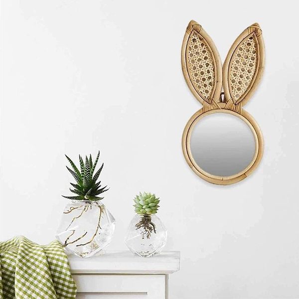 mirrors ears shape wall hanging mirror rattan creative art makeup dressing handmade decorative for bathroom home decor
mirrors ears shape wall hanging mirror rattan creative art makeup dressing handmade decorative for bathroom home decor