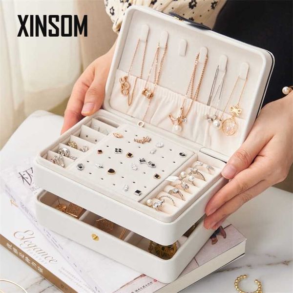 xinsom jewelry box organizer high capacity necklace earrings rings packaging display portable travel case casket 211105, Black
xinsom jewelry box organizer high capacity necklace earrings rings packaging display portable travel case casket 211105, Black