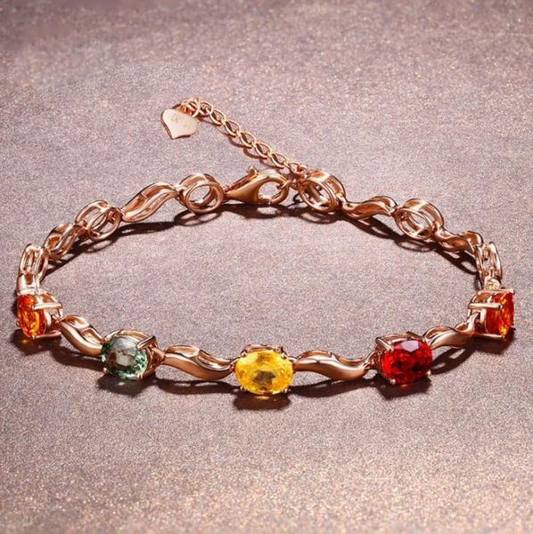 womens fashion romantic wave pattern five-color inlaid colorful crystal bracelet link, chain, Black
womens fashion romantic wave pattern five-color inlaid colorful crystal bracelet link, chain, Black