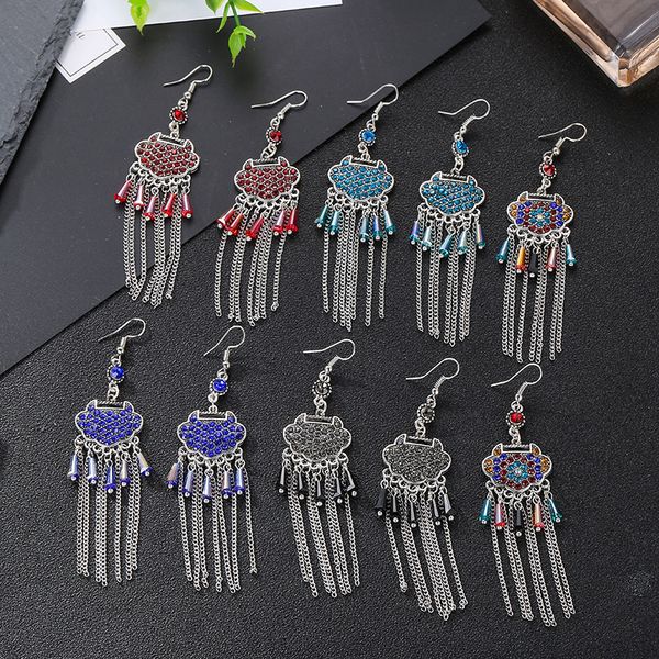 retro lock pendant silver chain tassel earring brincos women jewellery rhinestone long dangle earrings bohemian ethnic boho jewelry
retro lock pendant silver chain tassel earring brincos women jewellery rhinestone long dangle earrings bohemian ethnic boho jewelry