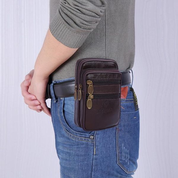 men cowhide leather fanny waist bag classic texture creative design chic business mobile phone purse belt bum pouch bags
men cowhide leather fanny waist bag classic texture creative design chic business mobile phone purse belt bum pouch bags
