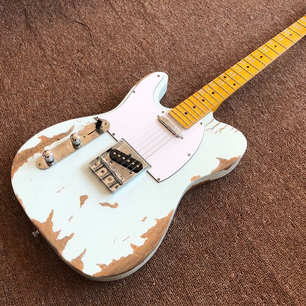 custom shop tele electric guitar maple figerboard baby blue color 6 stings gitaar relics by hands
custom shop tele electric guitar maple figerboard baby blue color 6 stings gitaar relics by hands