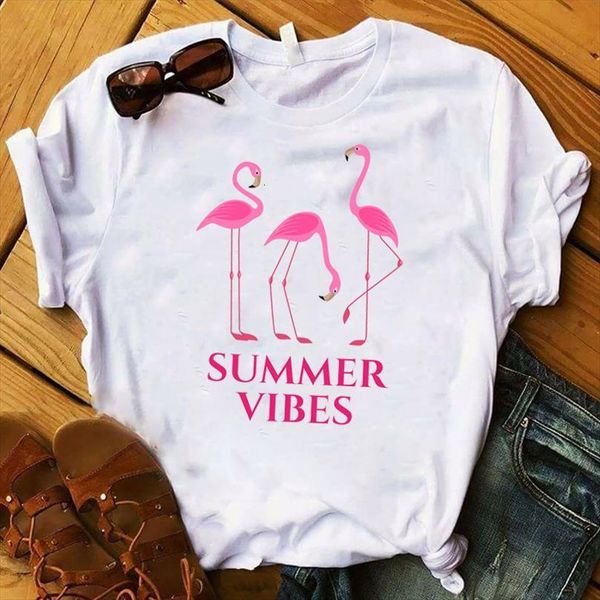 and women lady summer vibes men t shirts flamingo printed ladies short sleeve tee female clothes graphic, White;black
and women lady summer vibes men t shirts flamingo printed ladies short sleeve tee female clothes graphic, White;black