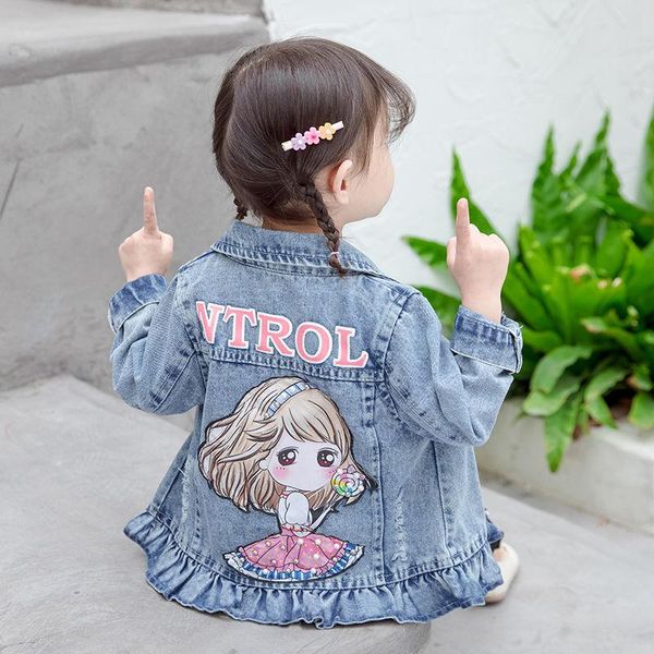 cartoon girls print kids denim jacket coats single breasted children outerwear vintage hole baby jeans clothe jackets, Blue;gray
cartoon girls print kids denim jacket coats single breasted children outerwear vintage hole baby jeans clothe jackets, Blue;gray