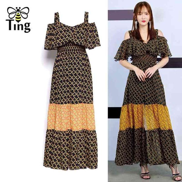 summer cold shoulder floral maxi dress women flare sleeve color contrast print long front slit boho beach vestidos 210513, Black;gray
summer cold shoulder floral maxi dress women flare sleeve color contrast print long front slit boho beach vestidos 210513, Black;gray