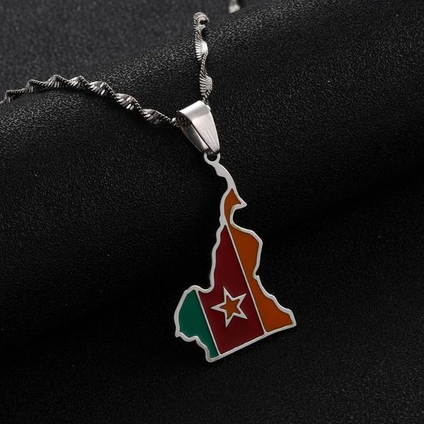 pendant necklaces stainless steel trendy cameroon map flag cameroun country maps jewelry, Silver
pendant necklaces stainless steel trendy cameroon map flag cameroun country maps jewelry, Silver