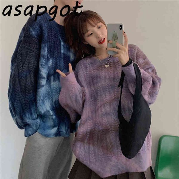 pull femme loose autumn thick knitted coat winter girlfriends tie-dye couples sweaters retro hong kong style chic 210429, White;black
pull femme loose autumn thick knitted coat winter girlfriends tie-dye couples sweaters retro hong kong style chic 210429, White;black