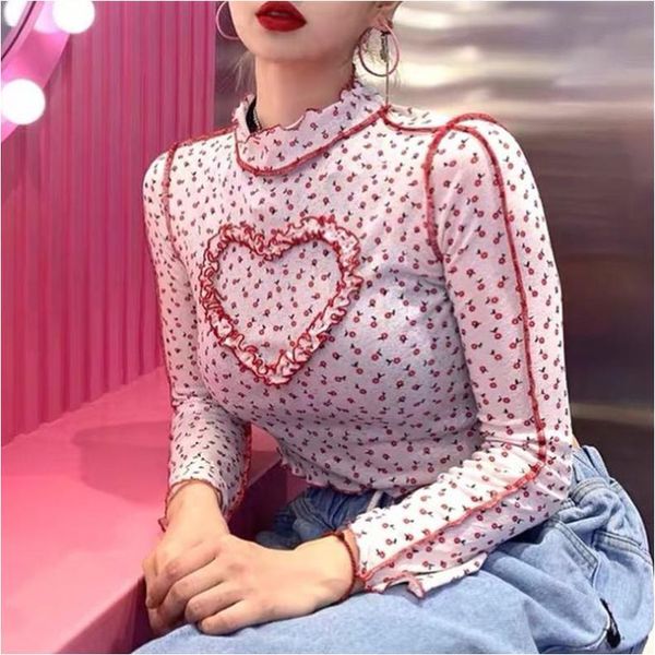 women's t-shirt e-girl aesthetics floral stitch heart cropped y2k fashion ruffles long sleeve t-shirts sweet vintage outfits slim, White
women's t-shirt e-girl aesthetics floral stitch heart cropped y2k fashion ruffles long sleeve t-shirts sweet vintage outfits slim, White