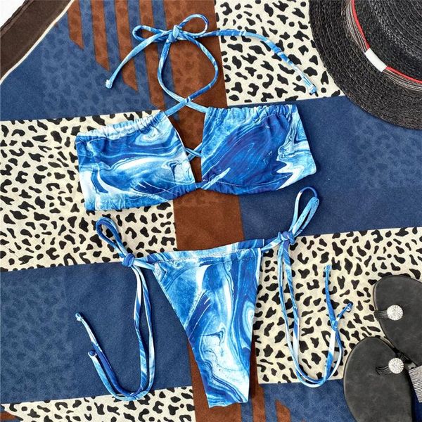 women's swimwear tie dye strappy halter micro thong bikini female swimsuit women two-pieces set bather bathing suit swim k3086, White;black
women's swimwear tie dye strappy halter micro thong bikini female swimsuit women two-pieces set bather bathing suit swim k3086, White;black