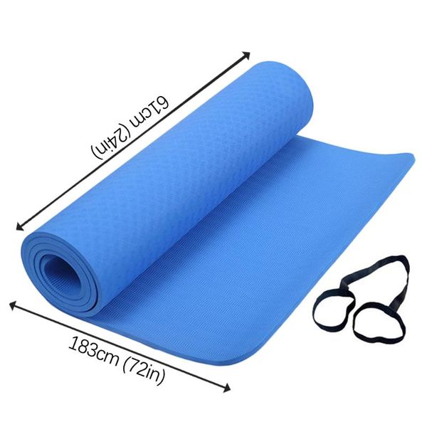 yoga mats mat portable thick non-slip nitrile butadiene rubber pad for exercise fitness pilates w/ strap 72" x 24"
yoga mats mat portable thick non-slip nitrile butadiene rubber pad for exercise fitness pilates w/ strap 72" x 24"