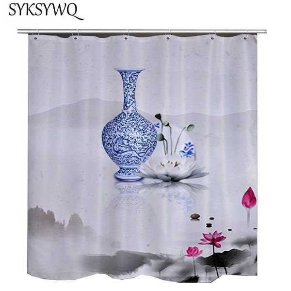 shower curtains chinese ceramics curtain polyester fabric bathroom blue and white porcelain douchegordijn ink painting
shower curtains chinese ceramics curtain polyester fabric bathroom blue and white porcelain douchegordijn ink painting