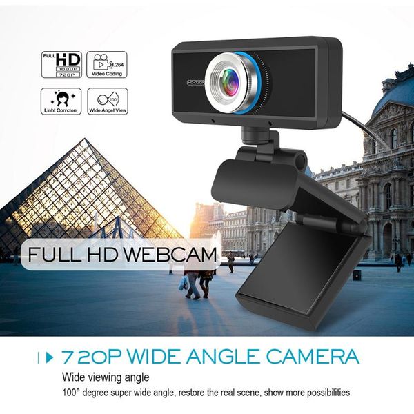 webcams webcam 720p hdweb camera with built-in hd microphone usb plug n play web cam auto focusing video calling recording widescreen 
webcams webcam 720p hdweb camera with built-in hd microphone usb plug n play web cam auto focusing video calling recording widescreen