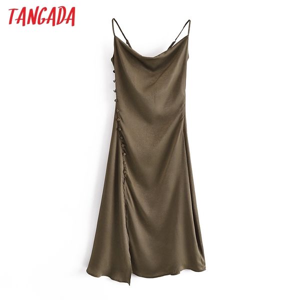 women chic fashion side buttons slit hem midi dress vintage backless thin straps female dresses vestidos qn76 210416, Black;gray
women chic fashion side buttons slit hem midi dress vintage backless thin straps female dresses vestidos qn76 210416, Black;gray