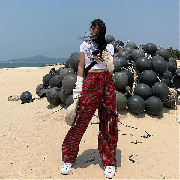 women's pants & capris casual gothic women cool couple retro wide leg plaid joggers autumn korean fashion loose high street trendy fema, Black;white
women's pants & capris casual gothic women cool couple retro wide leg plaid joggers autumn korean fashion loose high street trendy fema, Black;white