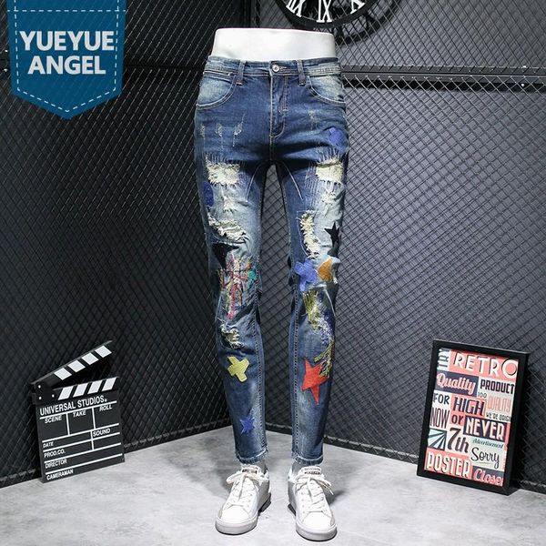 hip hop mens jeans fashion embroidery hole denim pants streetwear casual slim fit pencil korean vintage washed blue men's
hip hop mens jeans fashion embroidery hole denim pants streetwear casual slim fit pencil korean vintage washed blue men's