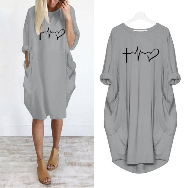 casual dresses women oversize short sleeve summer dress tunic loose tshirt 2021 for robe vestidos with pockets, Black;gray
casual dresses women oversize short sleeve summer dress tunic loose tshirt 2021 for robe vestidos with pockets, Black;gray