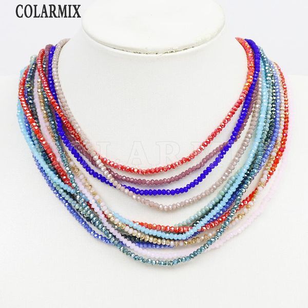 pendant necklaces 6 strand mix color glass beaded necklace chockerjewelry jewelry accessories gift 9896, Silver
pendant necklaces 6 strand mix color glass beaded necklace chockerjewelry jewelry accessories gift 9896, Silver