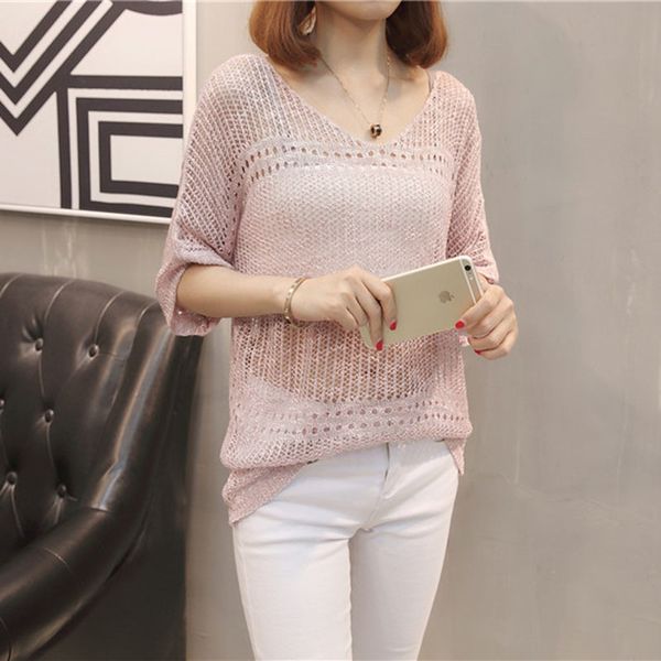women's sweaters short sleeve hollow out summer mesh pullovers short female thin sweaters knitting jumpers 6jee, White;black
women's sweaters short sleeve hollow out summer mesh pullovers short female thin sweaters knitting jumpers 6jee, White;black