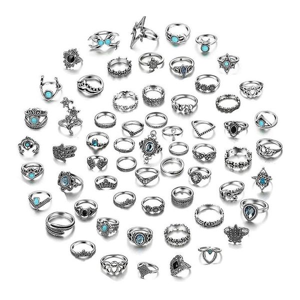 mixmax 60pc's bohemian rings gold silver plated fashion finger joint jewelry bands wholesale variety of styles 210924, Slivery;golden
mixmax 60pc's bohemian rings gold silver plated fashion finger joint jewelry bands wholesale variety of styles 210924, Slivery;golden