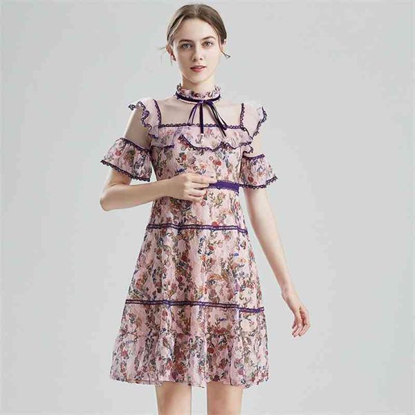 summer flower print lace dress women's flare sleeve ruffles mesh patchwork party dresses vestidos 210520, Black;gray
summer flower print lace dress women's flare sleeve ruffles mesh patchwork party dresses vestidos 210520, Black;gray