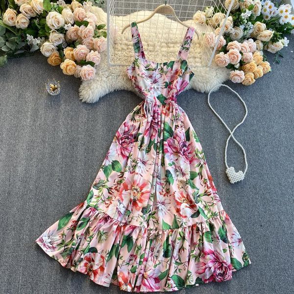 casual dresses 2021 summer seaside holiday dress temperament square collar print slim mid-length ruffled large swing suspender, Black;gray
casual dresses 2021 summer seaside holiday dress temperament square collar print slim mid-length ruffled large swing suspender, Black;gray