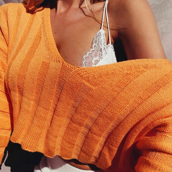 women's sweaters 083026 fall winter striped lantern sleeve knitted pullover females jumpers v-neck cropped 8zkc, White;black
women's sweaters 083026 fall winter striped lantern sleeve knitted pullover females jumpers v-neck cropped 8zkc, White;black